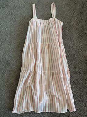 Marine Layer Pink and Orange Striped Sundress NWOT